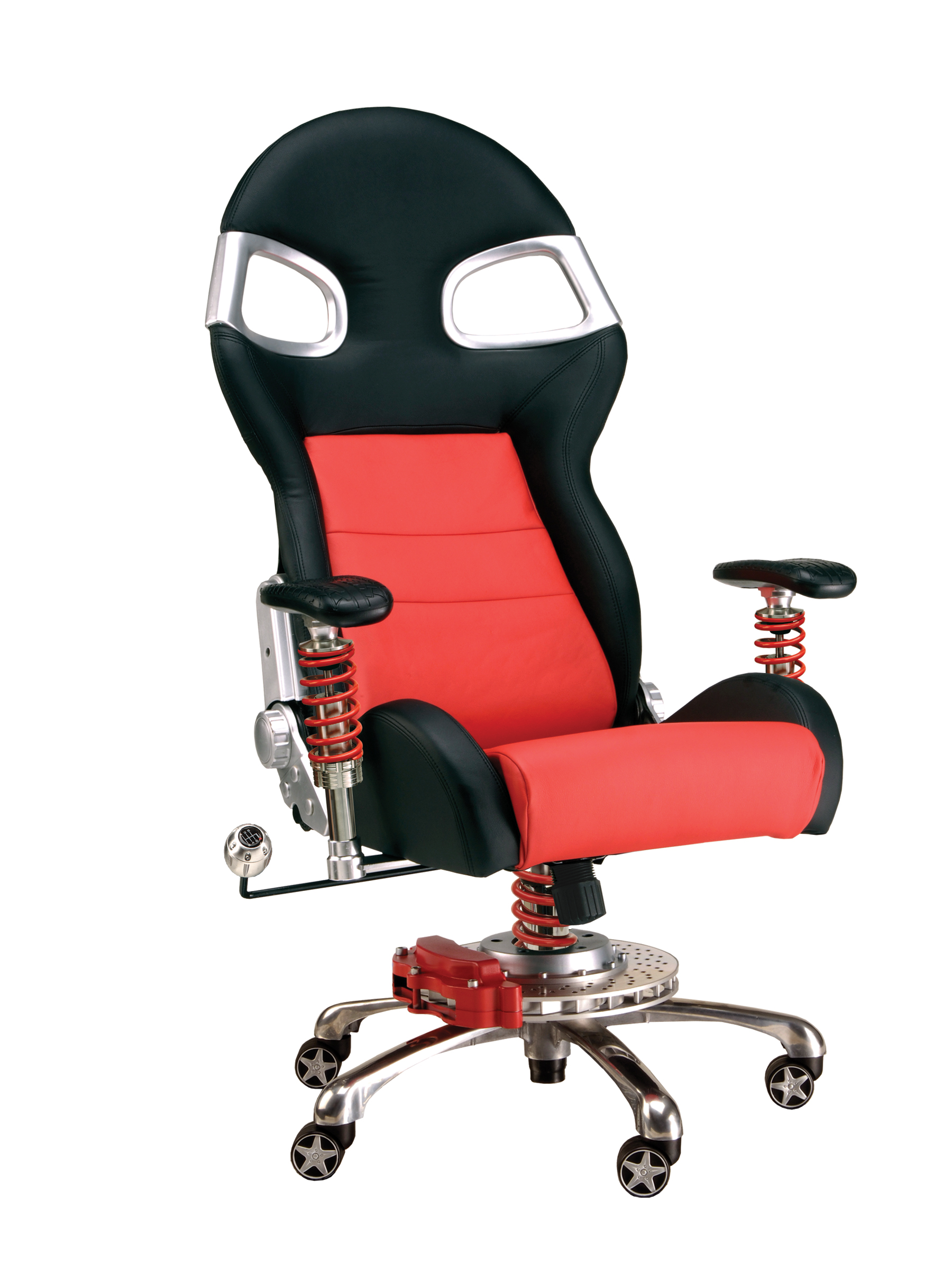 Intro-Tech Automotive, Pitstop Furniture, F08000R LXE Chair Red, Desk Chair